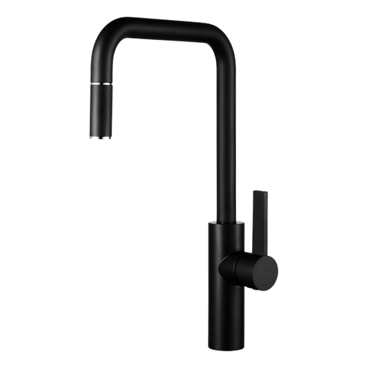 Luz Kitchen Mixer With Pull-Out Lead Free - Black