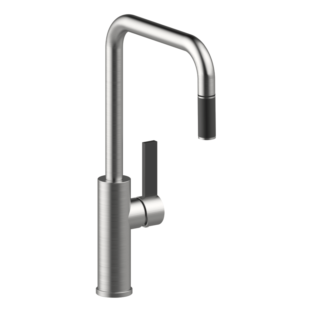 Luz Kitchen Mixer With Pull-Out Lead Free - Brushed Nickel