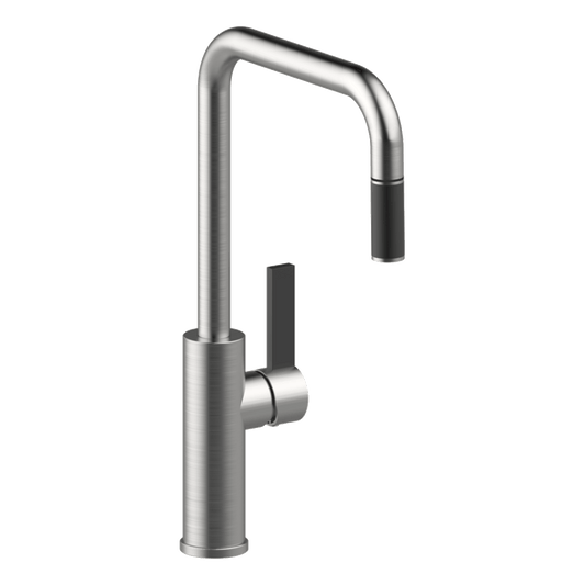 Luz Kitchen Mixer With Pull-Out Lead Free - Brushed Nickel