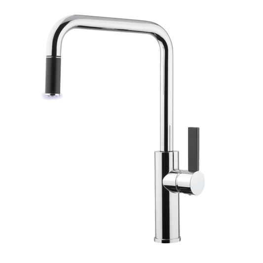 Luz Kitchen Mixer With Pull-Out Lead Free - Chrome