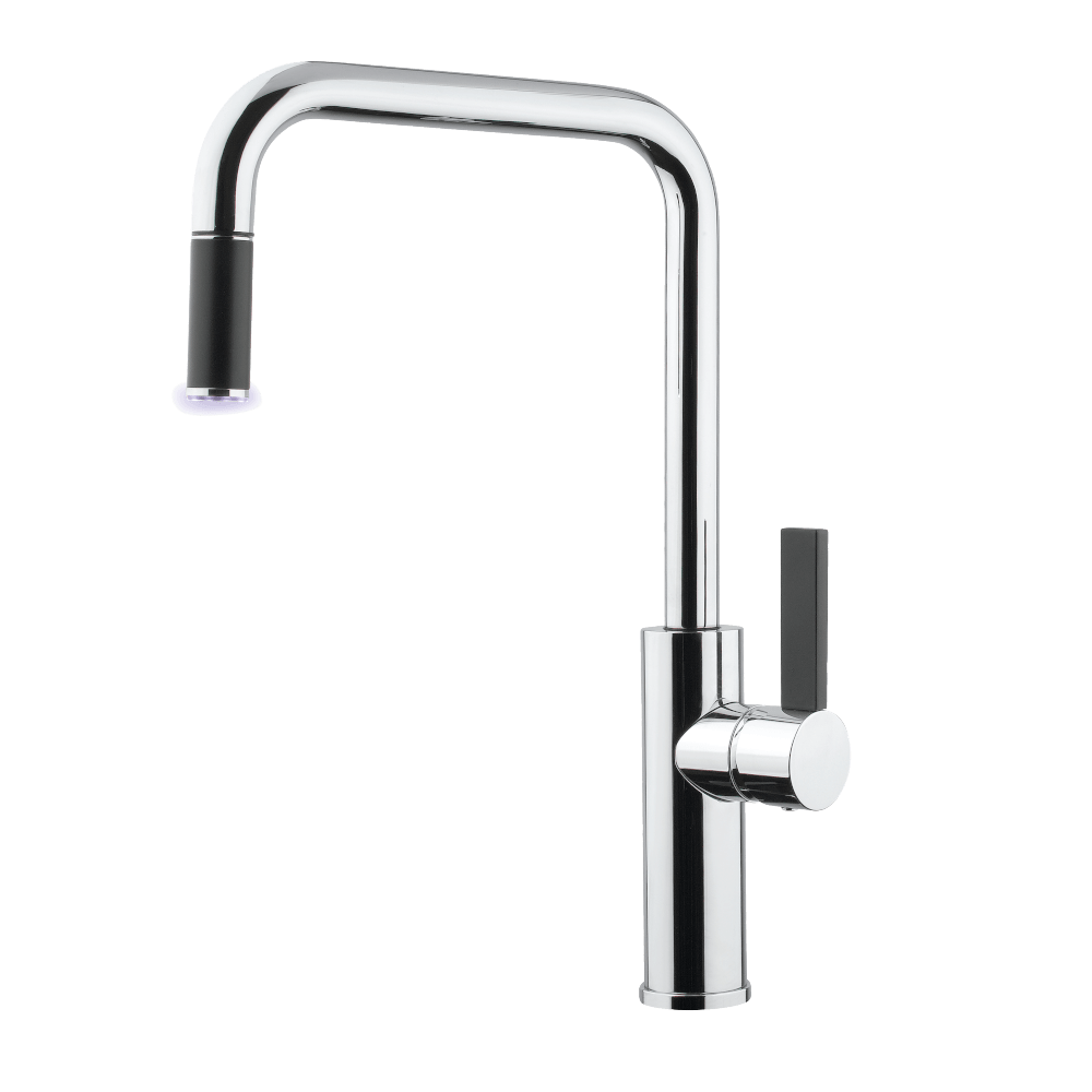 Luz Kitchen Mixer With Pull-Out Lead Free - Brushed Nickel