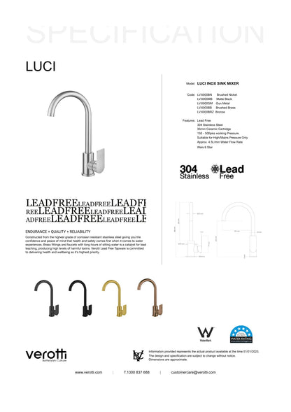 Luci Inox Kitchen/Laundry Mixer