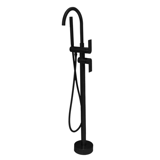 Luci Inox Freestanding Bath Filler w/ Hand Shower & Diverter