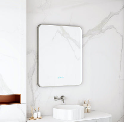 Maia 600×750 / 750×900 / 1200×750mm LED Rectangular Mirror – Gun Metal Frame