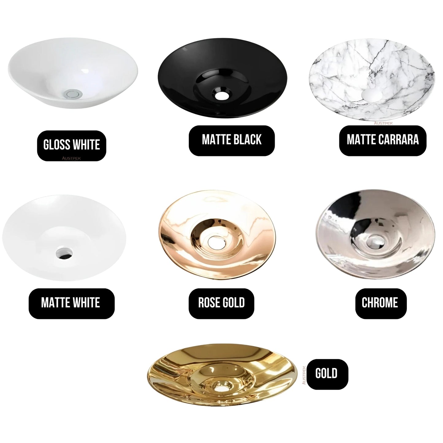 INSPIRE SEMI INSERT CERAMIC BASIN ROSE  410MM