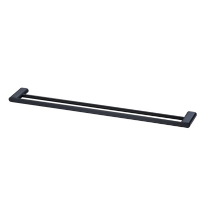 Oliveri Madrid Double Towel Rail 800mm Matte Black