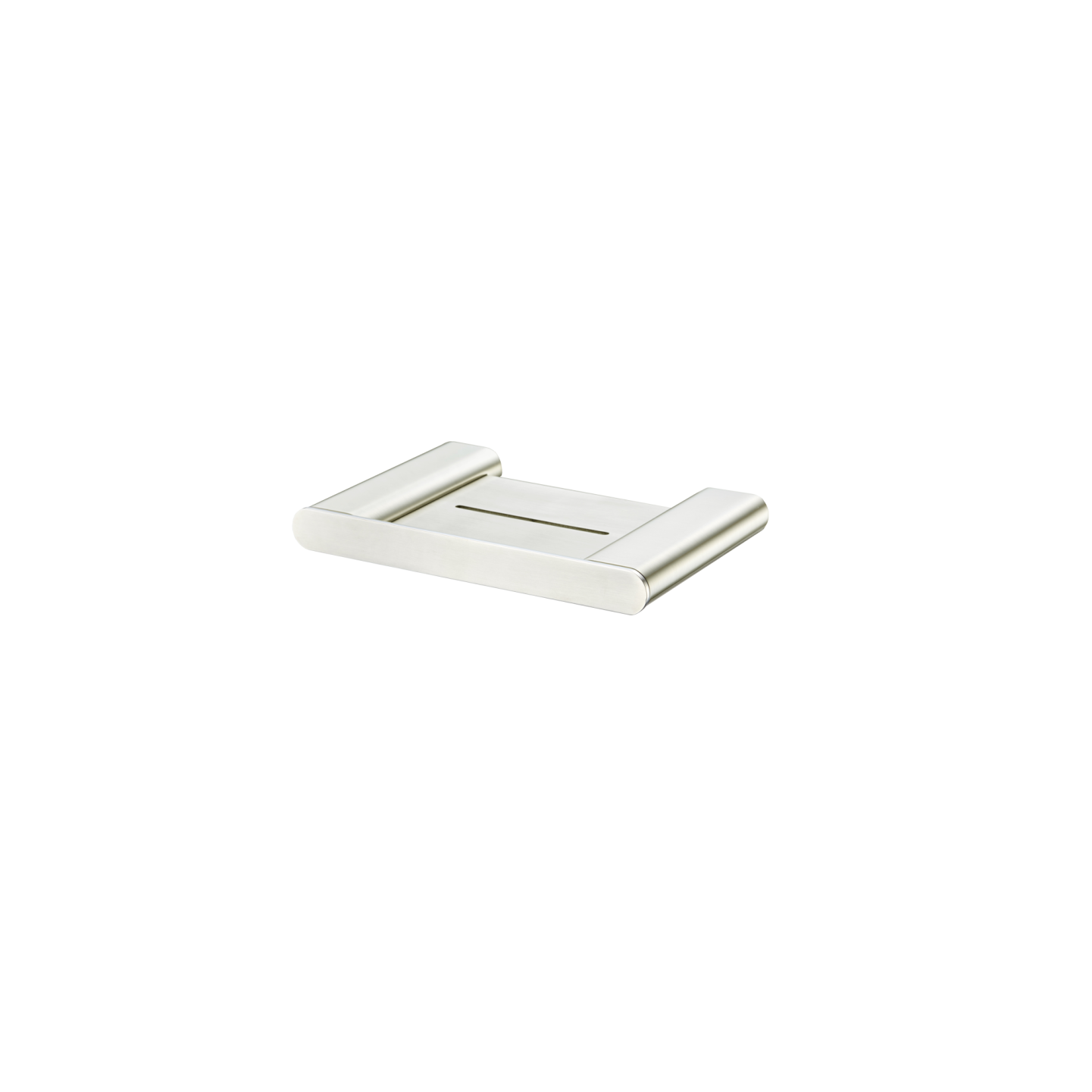 Oliveri Madrid Soap Holder With Shelf Brushed Nickel