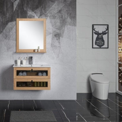 Manhattan 600mm, White Oak II,  Wall Hung