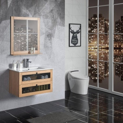 Manhattan 600mm, White Oak II,  Wall Hung