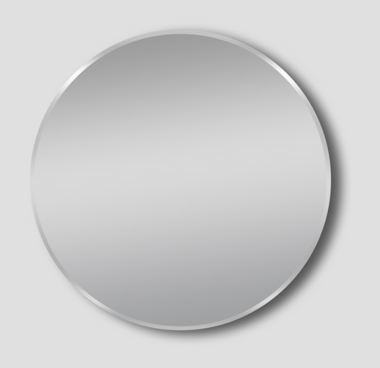 Matte Brushed Nickel Round Mirror