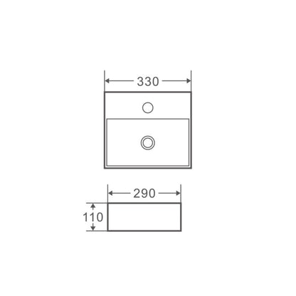 Mini 33 Compact Wall-Hung Basin