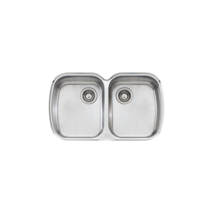 Oliveri Monet Double Bowl Undermount Sink Stainless Steel