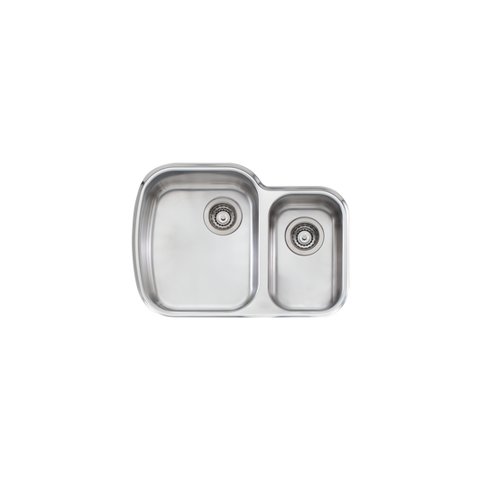 Oliveri Monet 1 And 1/2 Bowl Left Undermount Sink Stainless Steel