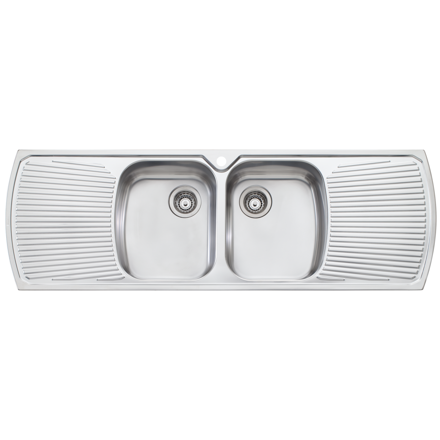Oliveri Monet Double Bowl Topmount Sink With Double Drainer Stainless Steel
