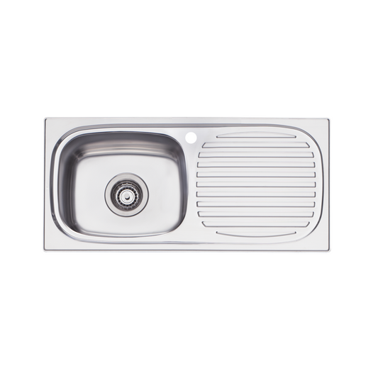 Oliveri Martini Single Bowl Left Hand Sink with Drainer