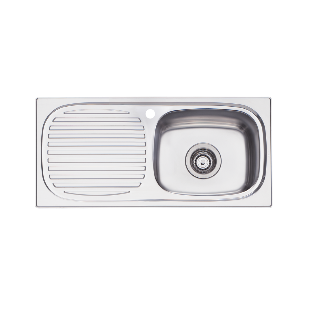 Oliveri Martini Single Bowl Right Hand Sink with Drainer