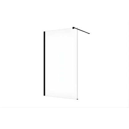 DECINA M-SERIES FRAMELESS WALL FIXED PANEL CLEAR GLASS BLACK