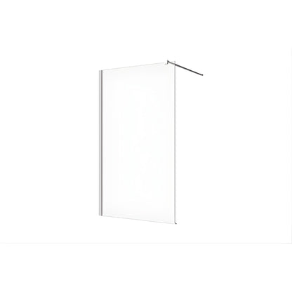 DECINA M-SERIES FRAMELESS WALL FIXED PANEL CLEAR GLASS CHROME