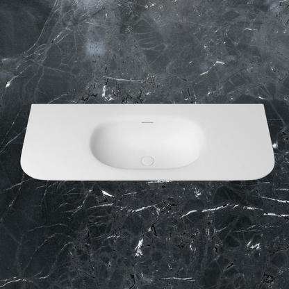 Otti Chloe 1200mm Solid Surface Silk Matte White Top With Basin