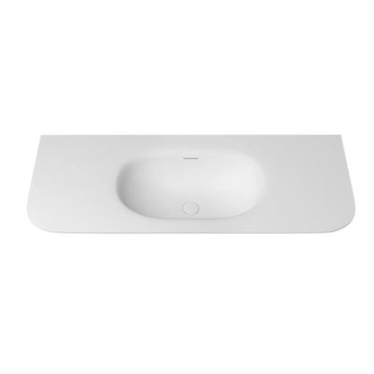 Otti Chloe 1200mm Solid Surface Silk Matte White Top With Basin