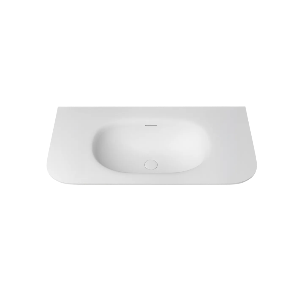 Otti Chloe 900mm Solid Surface Silk Matte White Top With Basin
