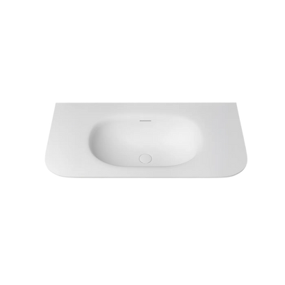 Otti Chloe 900mm Solid Surface Silk Matte White Top With Basin