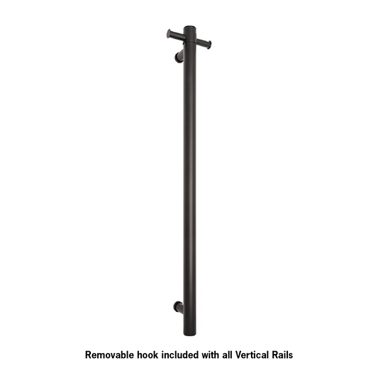 VS900HB Matt  Round Vertical Single Heated Rail