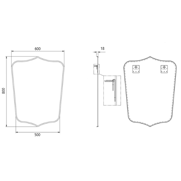 Turner Hastings Mayer Shield Mirror 600mm