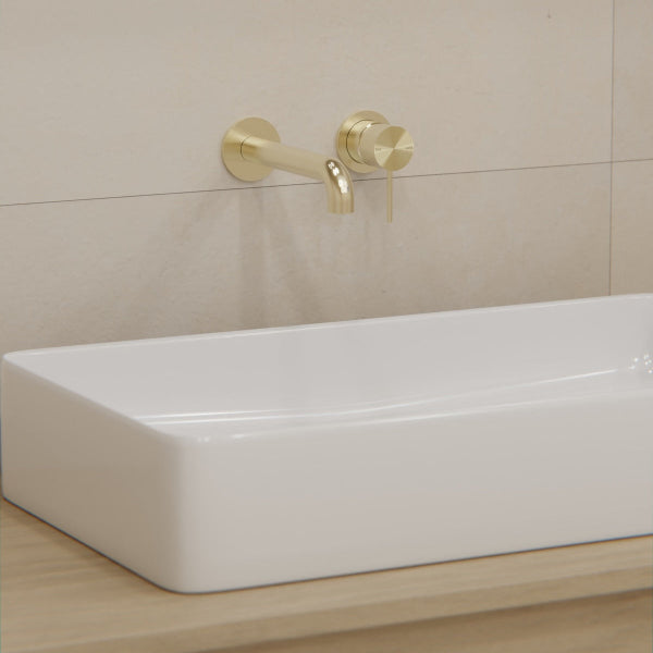 Nero Mecca Wall Mixer Set Basin/Bath Separate Backplates 160mm