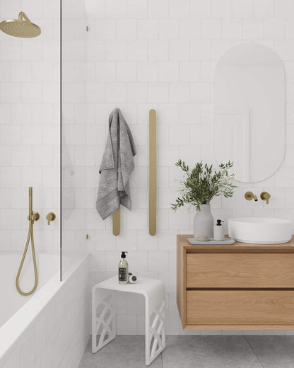Ivy Solid Surface Shower Stool