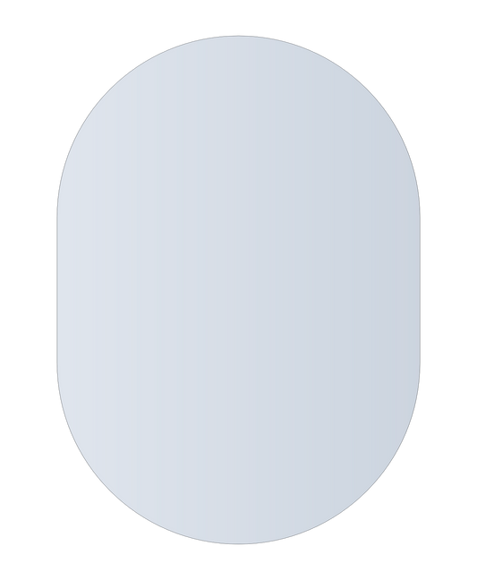 DP5070HN Pill Shape Polished Edge Mirror with Hangers