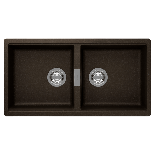 Schock Horizont Double Bowl Undermount Bronze