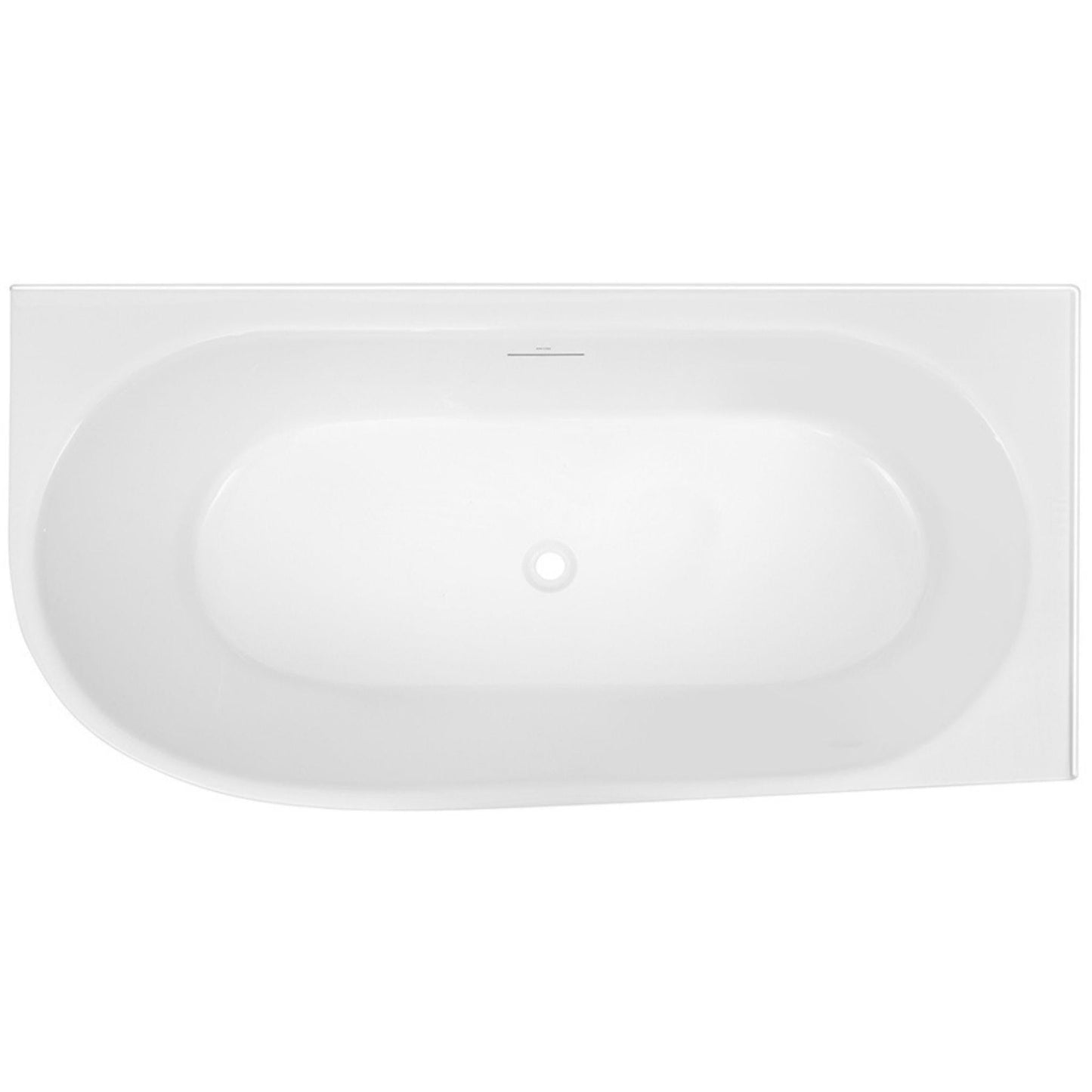 DECINA NATALIA FREESTANDING RIGHT CORNER BATH WITH INTEGRATED OVERFLOW GLOSS WHITE (AVAILABLE IN 1500MM AND 1700MM)