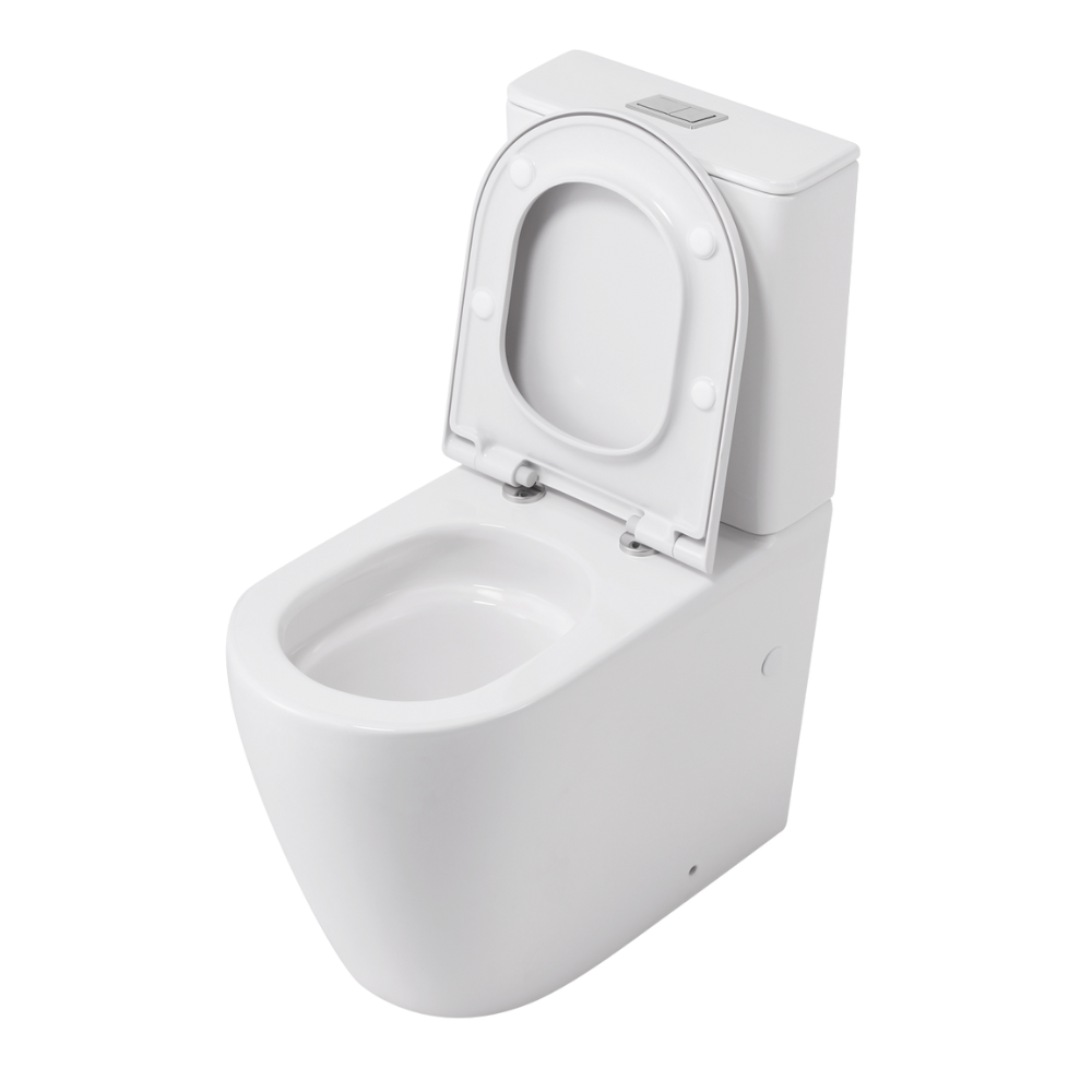 Oliveri Naples Comfort Height Back To Wall Toilet Suite White