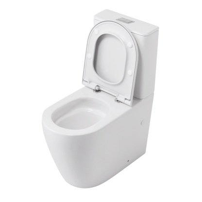 Oliveri Naples Comfort Height Back To Wall Toilet Suite White