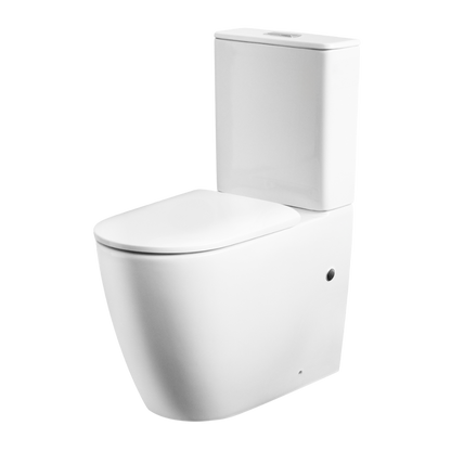 Oliveri Naples Comfort Height Back To Wall Toilet Suite White