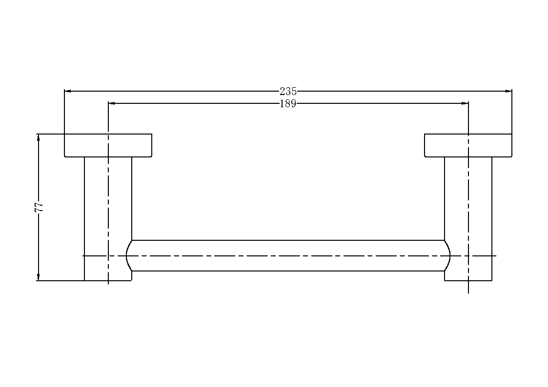 Nero Mecca Hand Towel Rail  / NR1980aCH