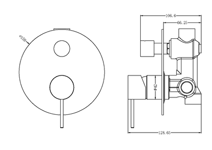 Nero Mecca Shower / Bath Wall Mixer with Diverter