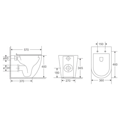 Norton99 Tornado Rimless Wall-Faced Floor Pan