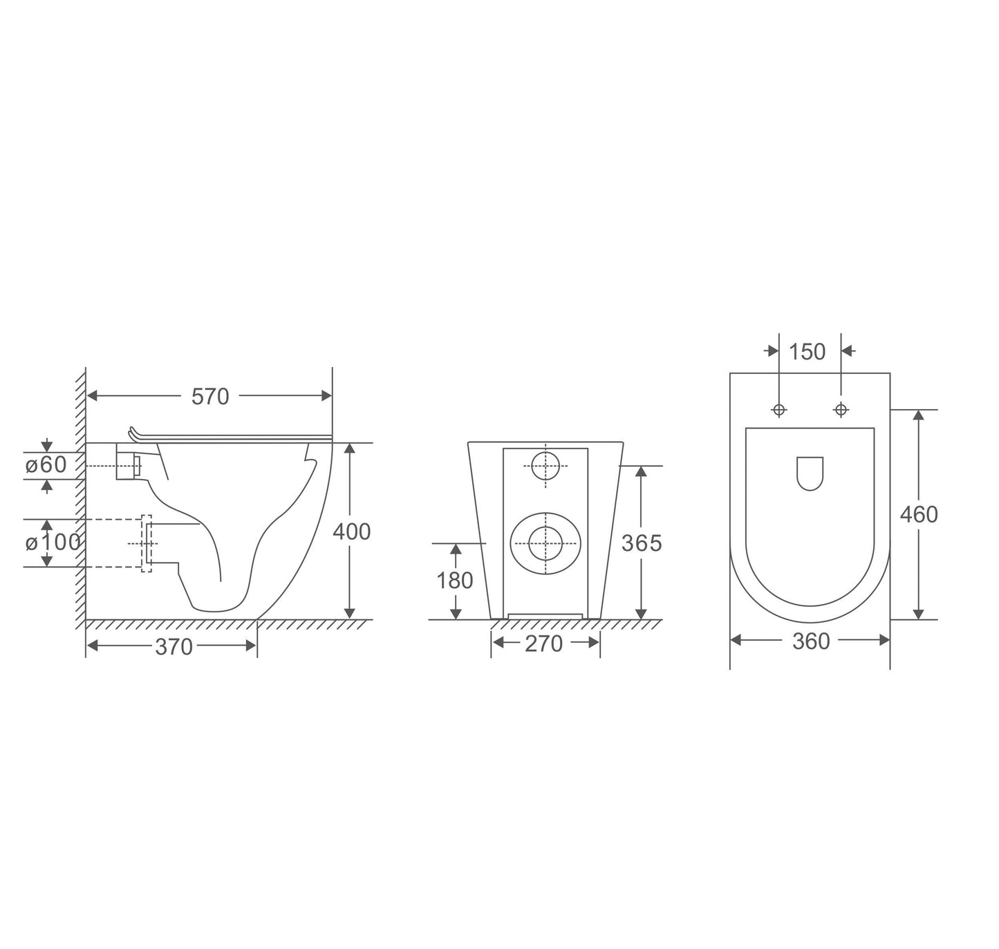 Norton99 Tornado Rimless Wall-Faced Floor Pan