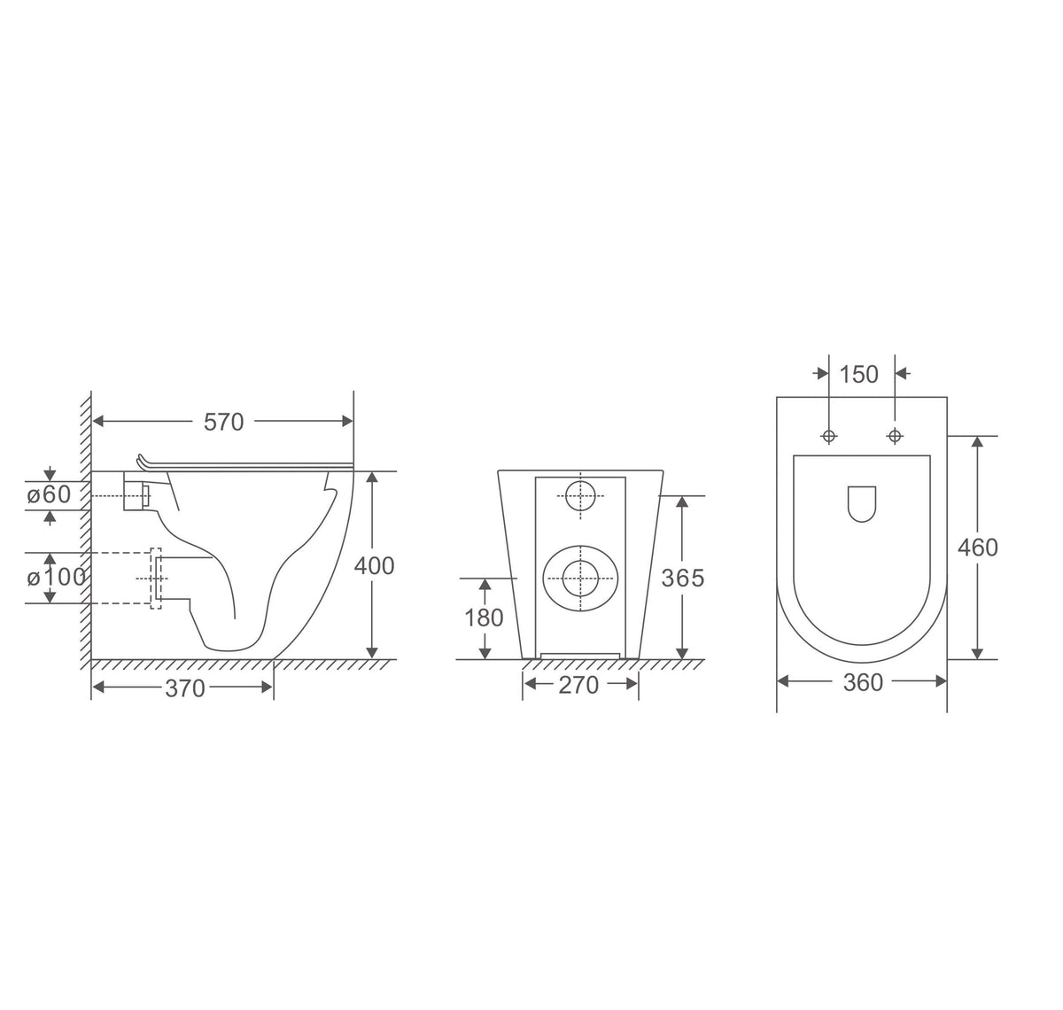 Norton99 Tornado Rimless Wall-Faced Floor Pan