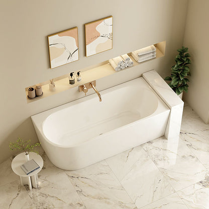 Nova Ultra-Thin Corner Bathtub - Gloss White - 1400mm / Left