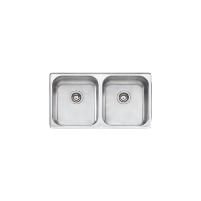 Oliveri Nu-Petite Double Bowl Undermount Sink Stainless Steel