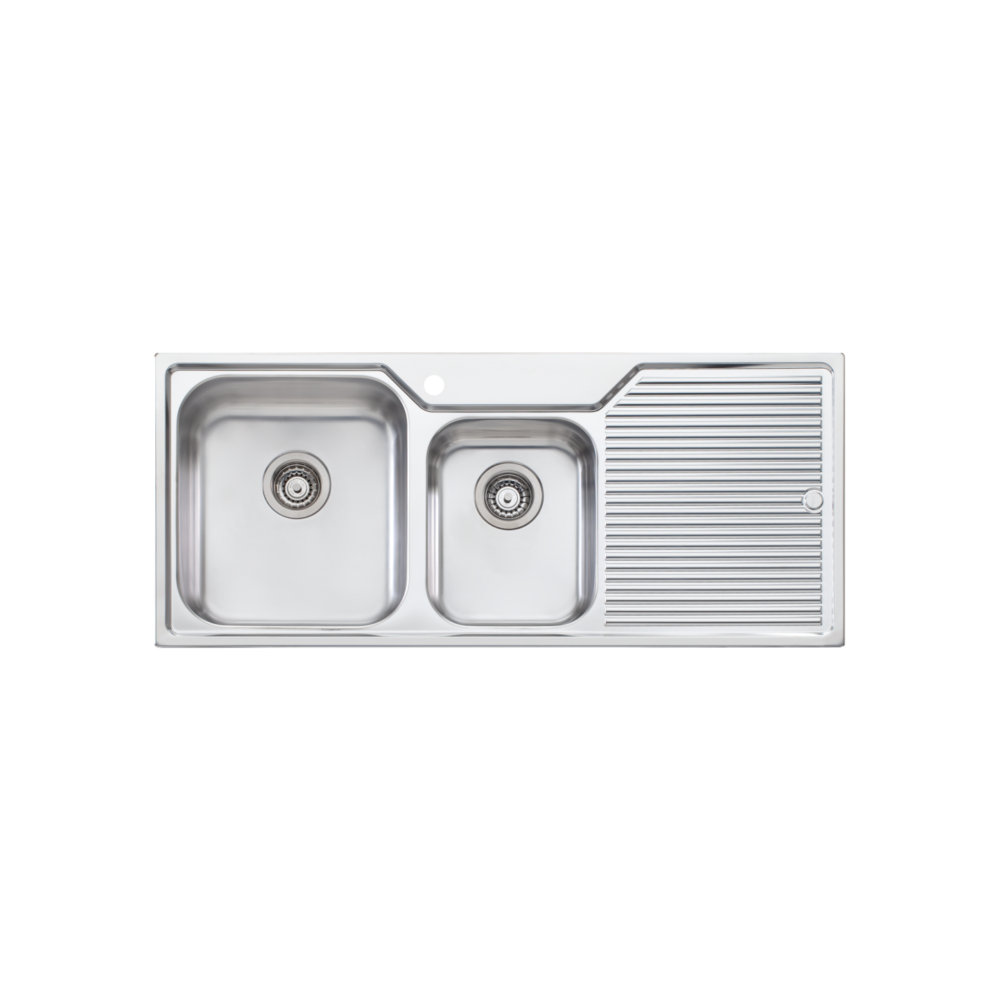 Oliveri Nu-Petite 1 And 3/4 Bowl Topmount Sink With Right Drainboard Stainless Steel