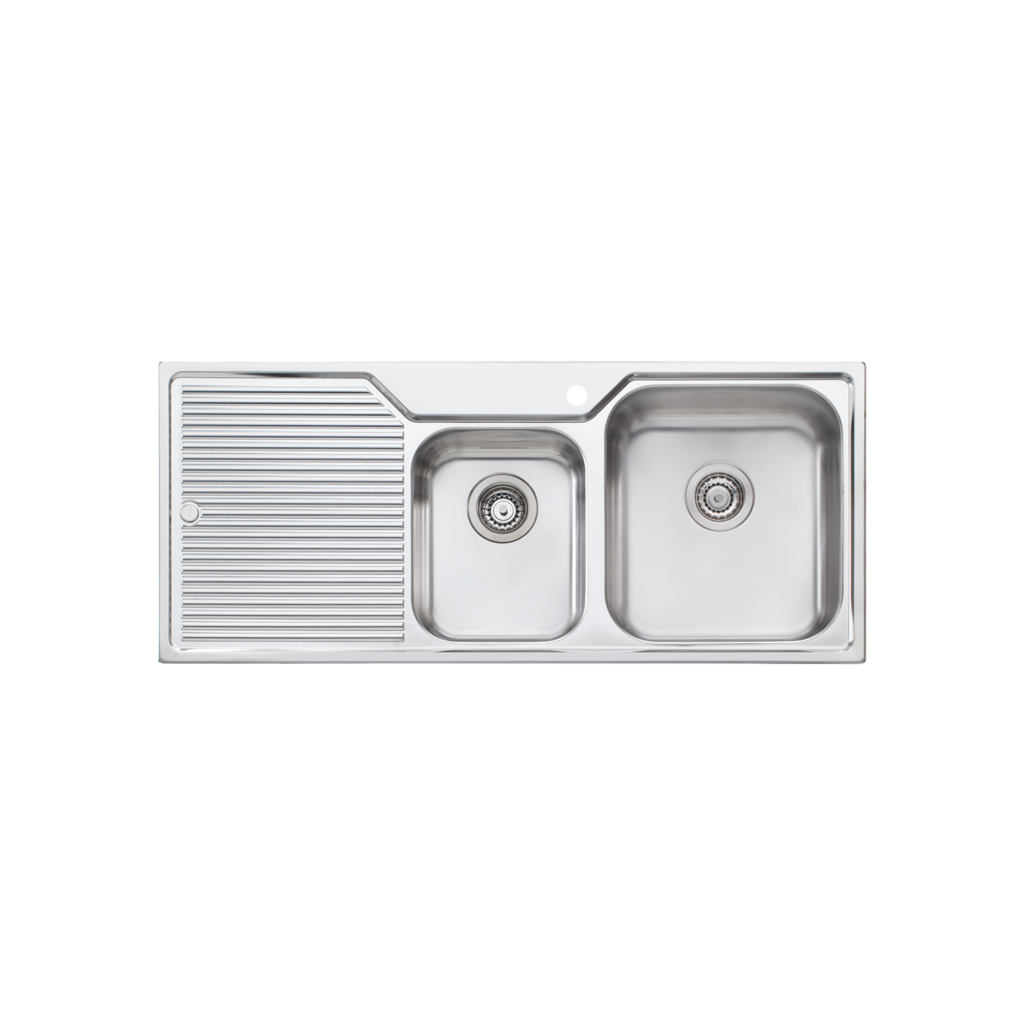 Oliveri Nu-Petite 1 And 3/4 Bowl Topmount Sink With Left Drainboard Stainless Steel