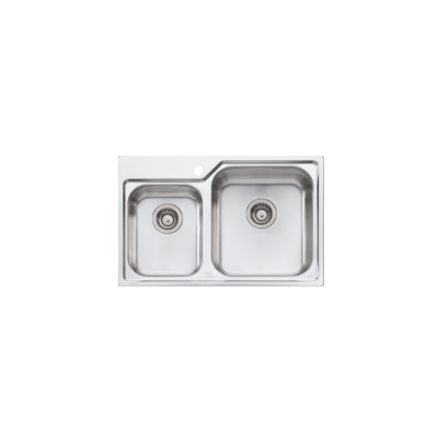 Oliveri Nu-Petite 1 And 3/4 Bowl Topmount Sink Right Stainless Steel