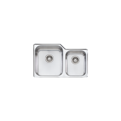 Oliveri Nu-Petite 1 And 3/4 Bowl Left Undermount Sink Stainless Steel