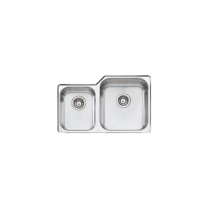 Oliveri Nu-Petite 1 And 3/4 Bowl Right Undermount Sink Stainless Steel