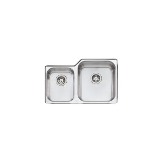 Oliveri Nu-Petite 1 And 3/4 Bowl Right Undermount Sink Stainless Steel