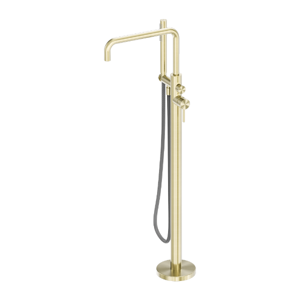 Zen SS316L Freestanding Bath Mixer With Outdoor Shower Hose Brushed  NR162203a01BG